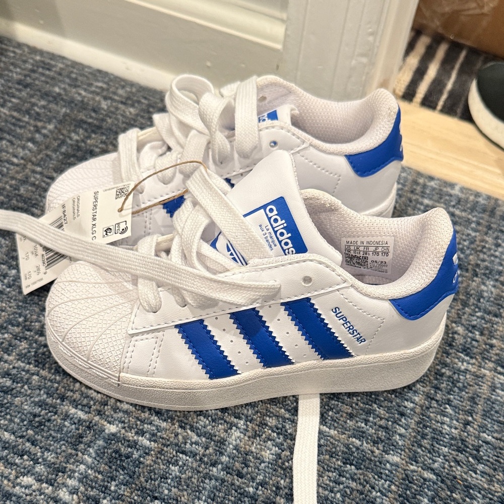 Adidas Superstar Kids Sneakers White and Blue